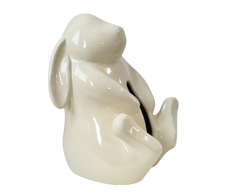 Artisan Ceramic Tissue Box Holder - Medium-High Fired Home Decor Organizer Cream color