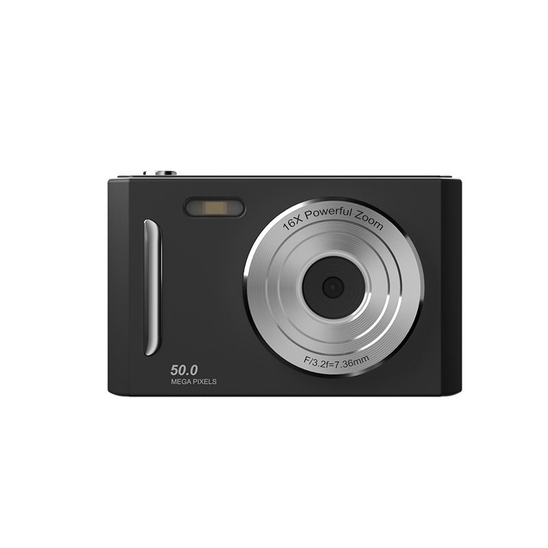 50MP HD Digital Camera with 8X Zoom & Dual Lens System black
