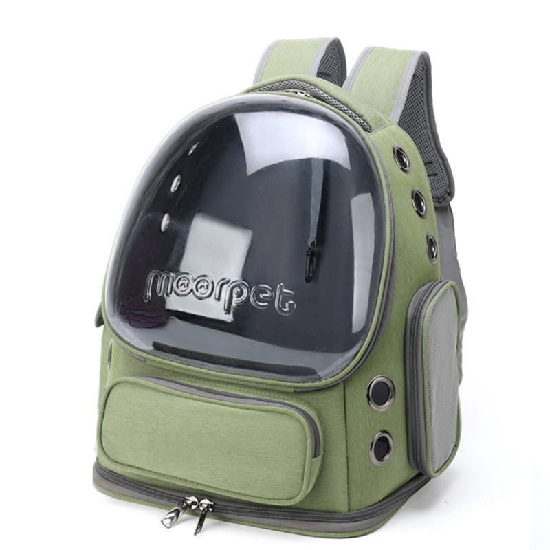 Spacious Pet Carrier with Ventilation System & Water-Resistant Design green