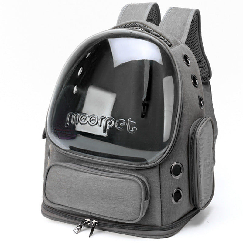 Spacious Pet Carrier with Ventilation System & Water-Resistant Design grey