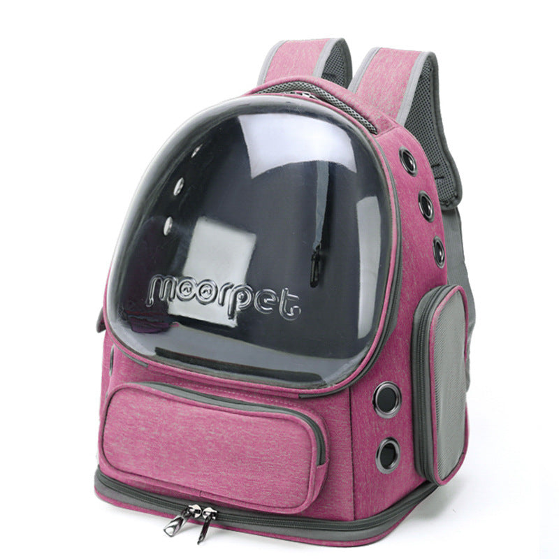 Spacious Pet Carrier with Ventilation System & Water-Resistant Design pink