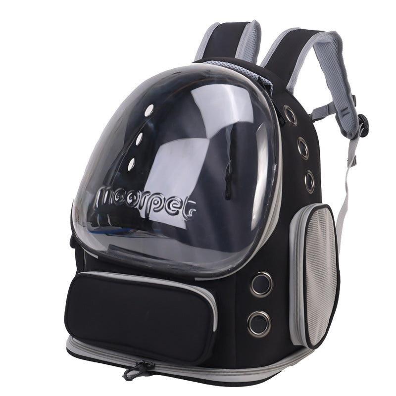 Spacious Pet Carrier with Ventilation System & Water-Resistant Design black
