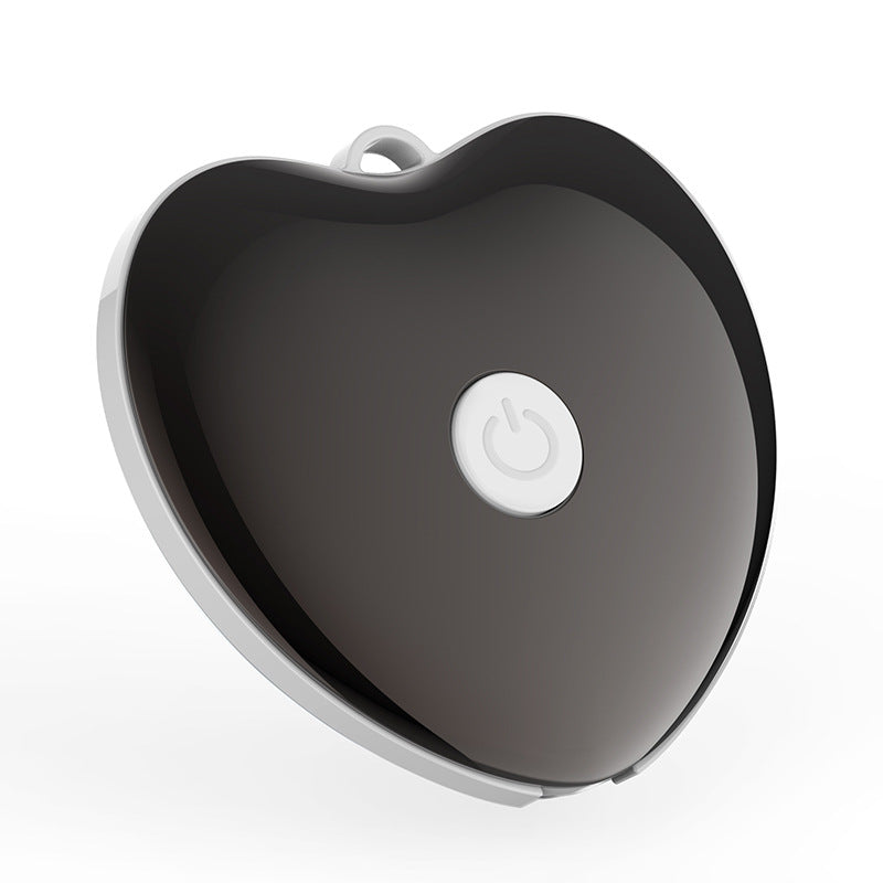 Heart-Shaped Handheld Sleep Aid Device - CES Microcurrent Instrument for Stress Relief & Deep Sleep Black
