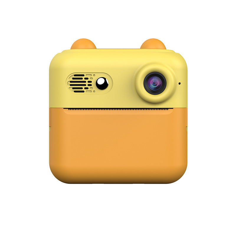 Kids Instant Print Digital Camera with 180° Flip Lens - 24MP Photos, 720P Video & Doodle Fun yellow