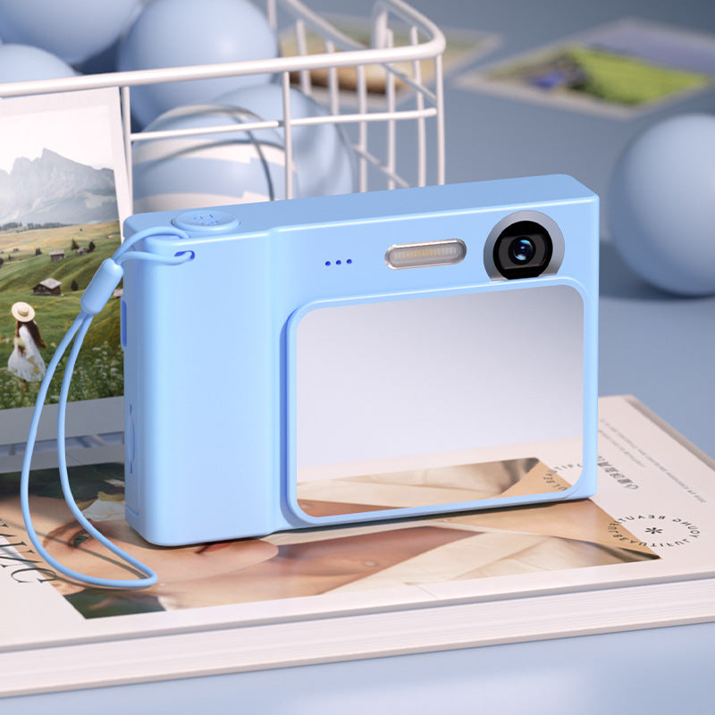 48MP Digital Camera for Kids & Beginners - 1080P Vlogging, 8x Zoom, Filters & Games blue