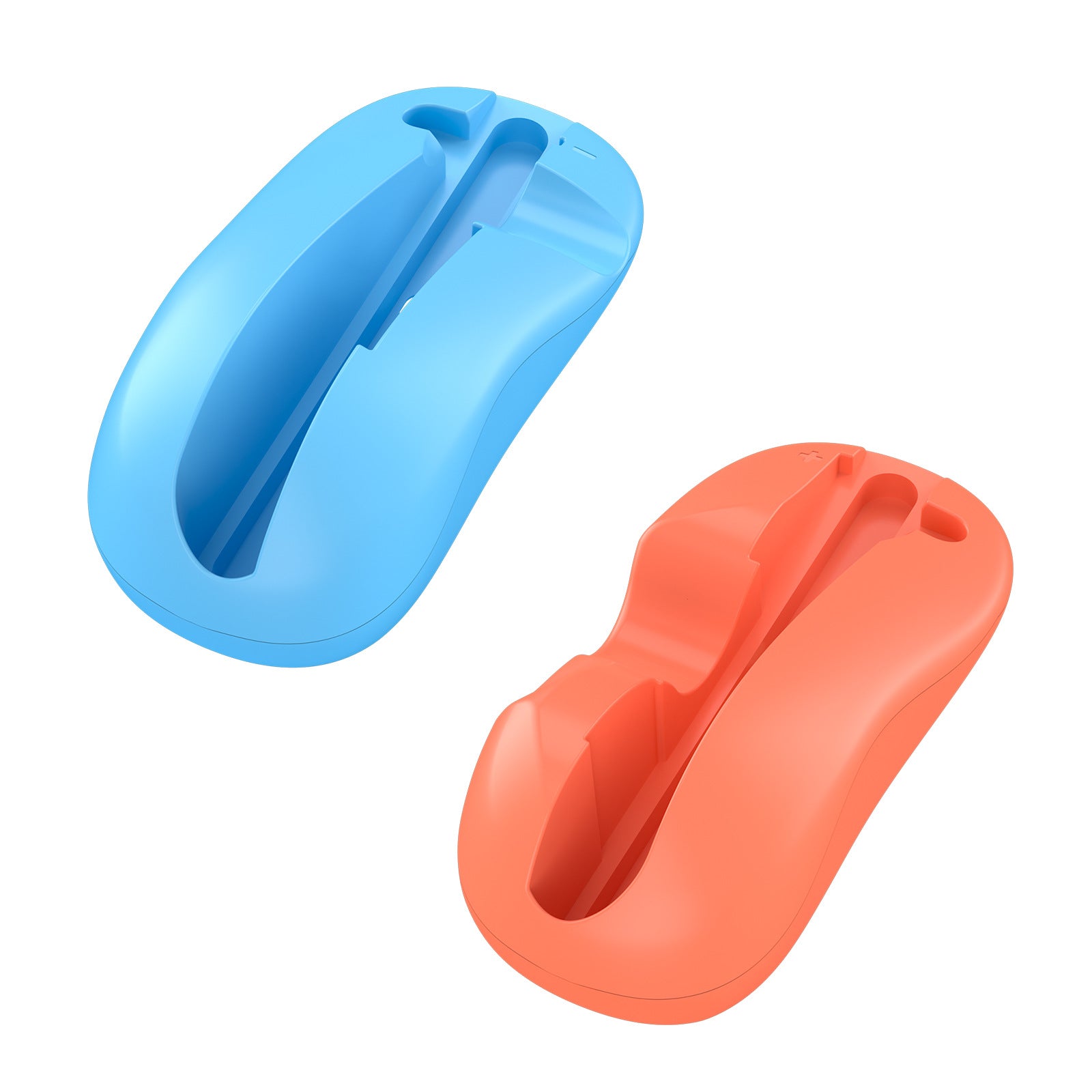 Ergonomic Mouse Grip for Nintendo Switch Joy-Con - 2-Pack Controller Holder Orange Blue