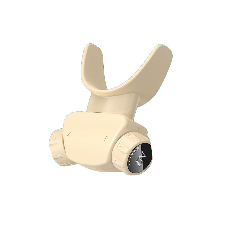 Smart Respiratory Muscle Trainer - App-Guided Breathing Exercise Device with Adjustable Resistance white