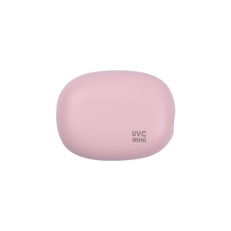 Portable UVC Toothbrush Sterilizer Case - 5-Minute Automatic Sanitizer, USB-C Rechargeable pink
