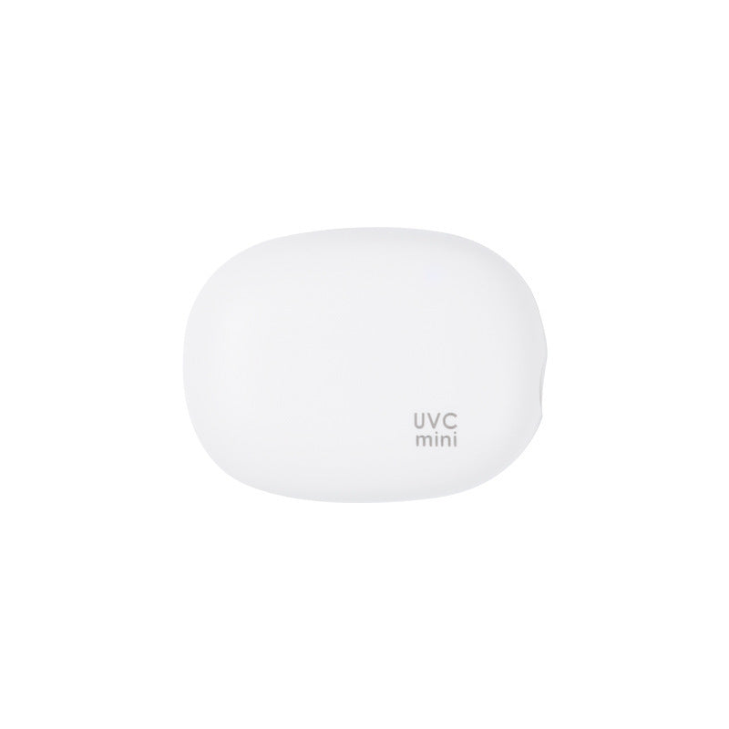 Portable UVC Toothbrush Sterilizer Case - 5-Minute Automatic Sanitizer, USB-C Rechargeable white