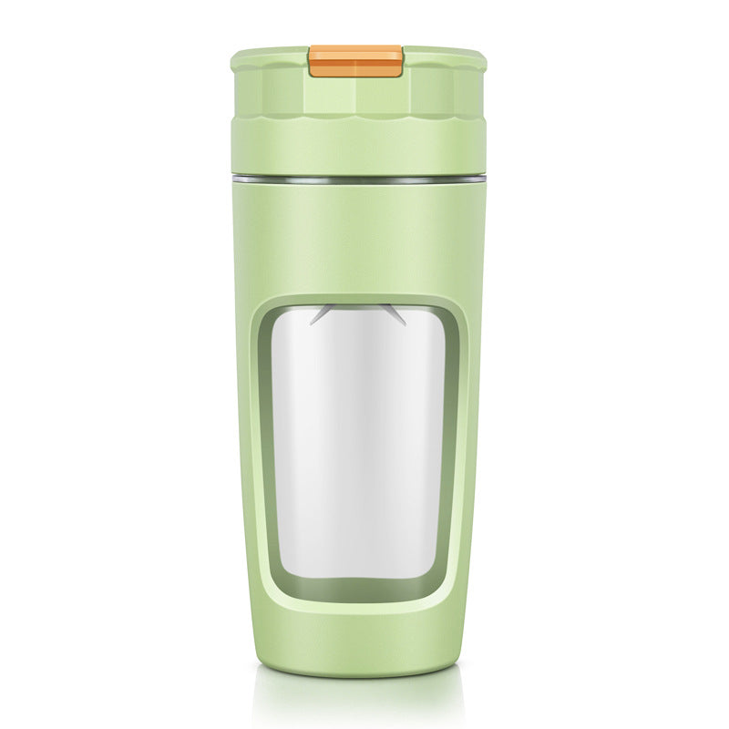 Large 600ML Portable Blender - USB-C Rechargeable Smoothie Maker with 4 Stainless Steel Blades green