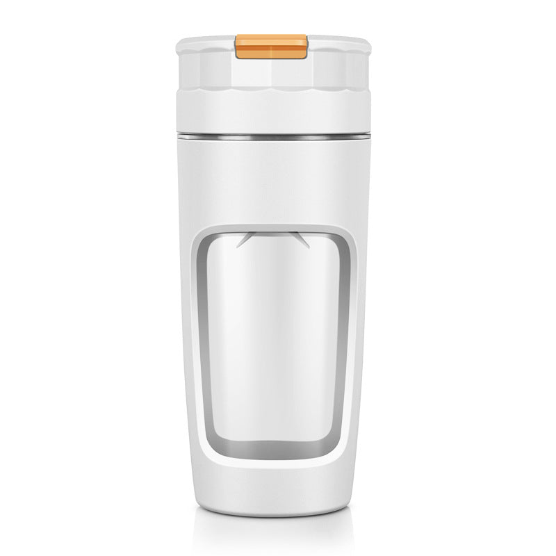 Large 600ML Portable Blender - USB-C Rechargeable Smoothie Maker with 4 Stainless Steel Blades white