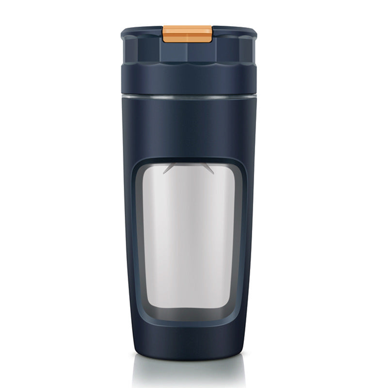 Large 600ML Portable Blender - USB-C Rechargeable Smoothie Maker with 4 Stainless Steel Blades blue