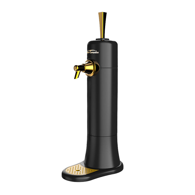 Ultrasonic Beer Foam Creator & Dispenser - Portable Tap for Canned & Bottled Beer with Cooling System black