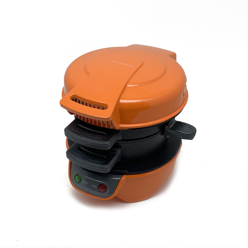 Quick & Easy Multi-Layer Sandwich & Burger Maker with Egg Cooker Plate Orange