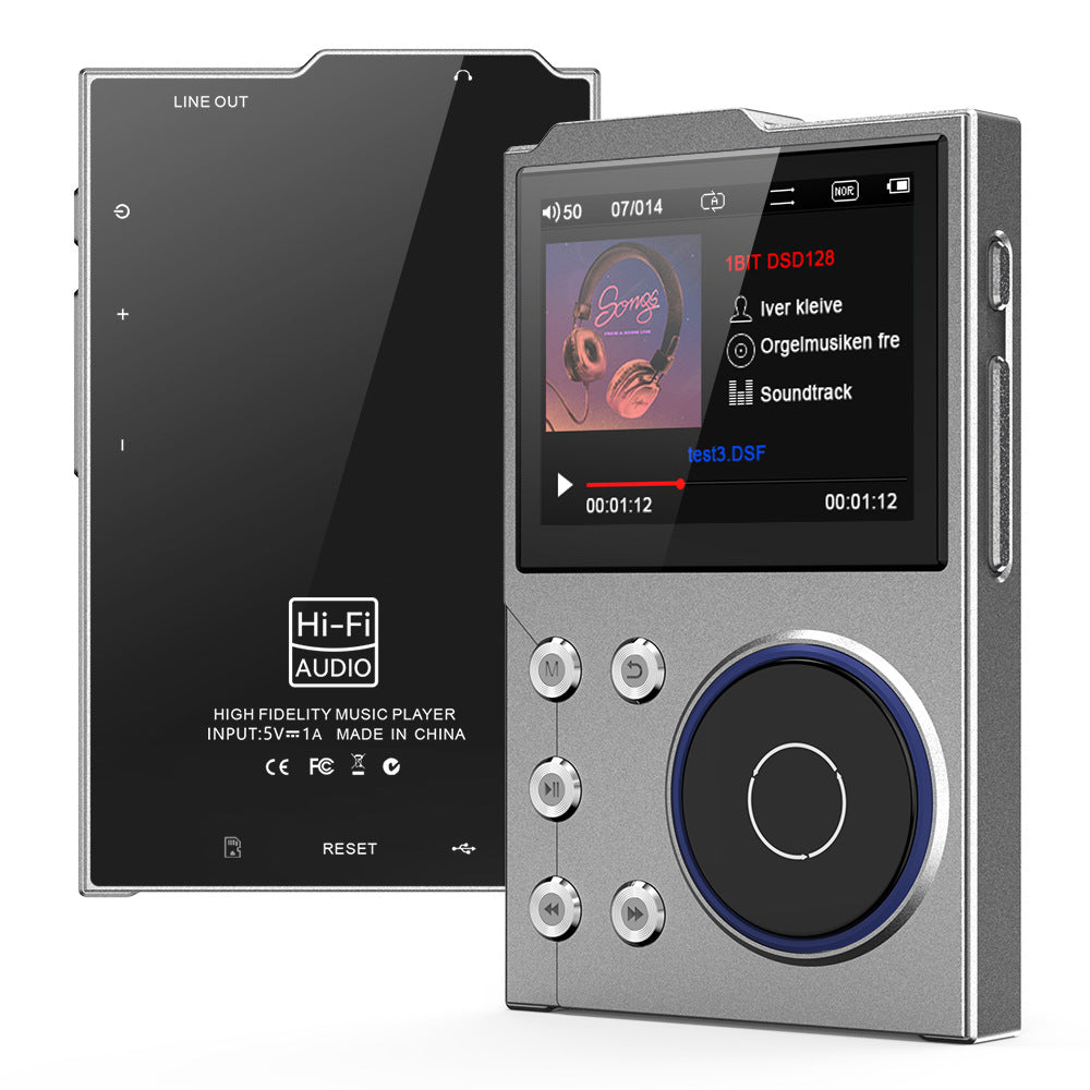Portable Hi-Res Digital Audio Player - DSD, Dual DAC, Bluetooth 5.0, Expandable Storage Grey 16GB + 16GB