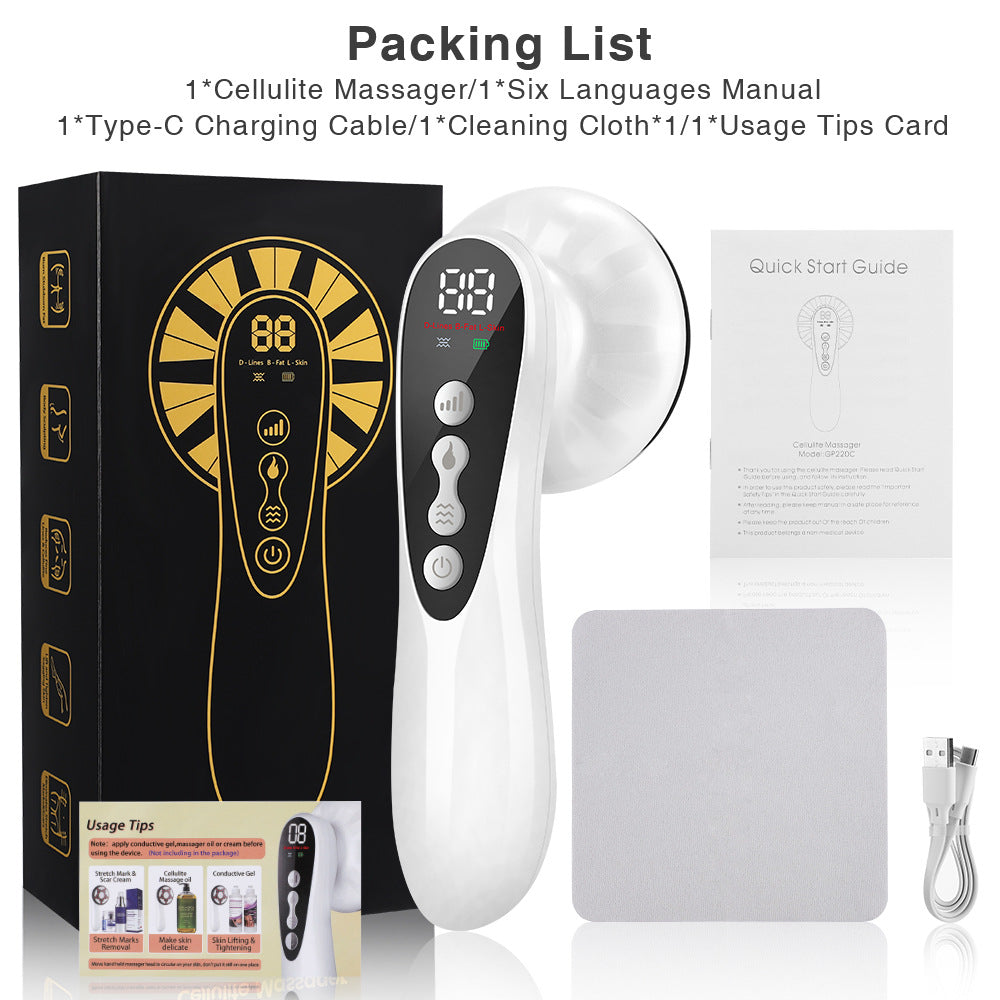 Advanced Multi-Technology Body Contouring Device - 5-in-1 Skin Firming, Muscle Toning & Rejuvenation Tool White