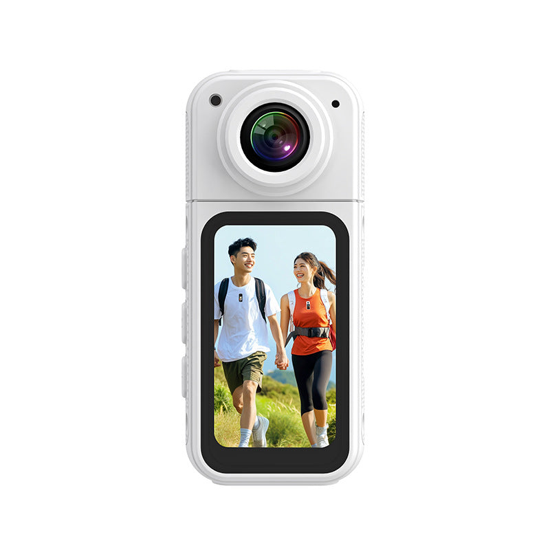 Thumb-Sized 2.7K Camera with 180 Rotatable Lens & Magnet Mount - Capture Your World Hands-Free white+32G