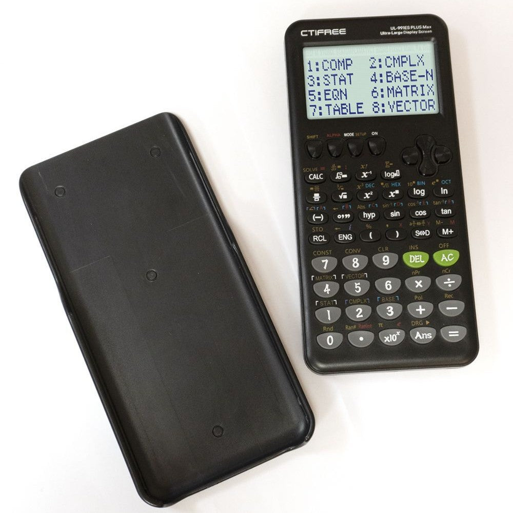 Advanced Scientific Calculator with 417 Functions & Large Natural Textbook Display black