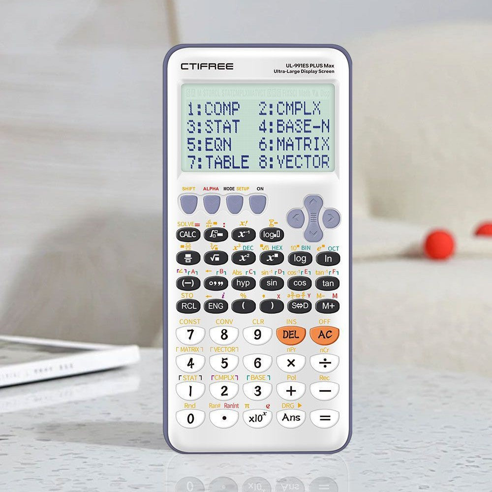 Advanced Scientific Calculator with 417 Functions & Large Natural Textbook Display silver