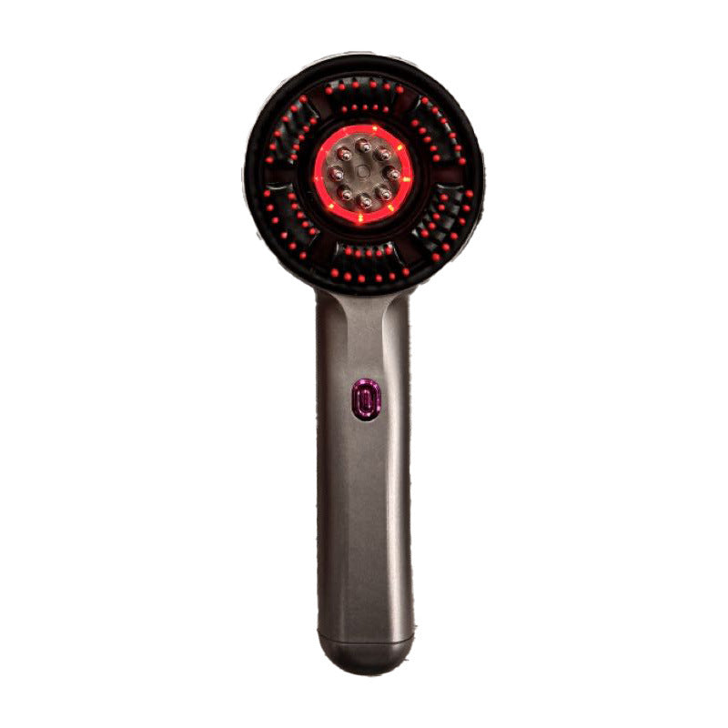 Electric Scalp Massager & Essential Oil Applicator Brush - 360 Kneading, 3 Modes, USB-C Rechargeable grey