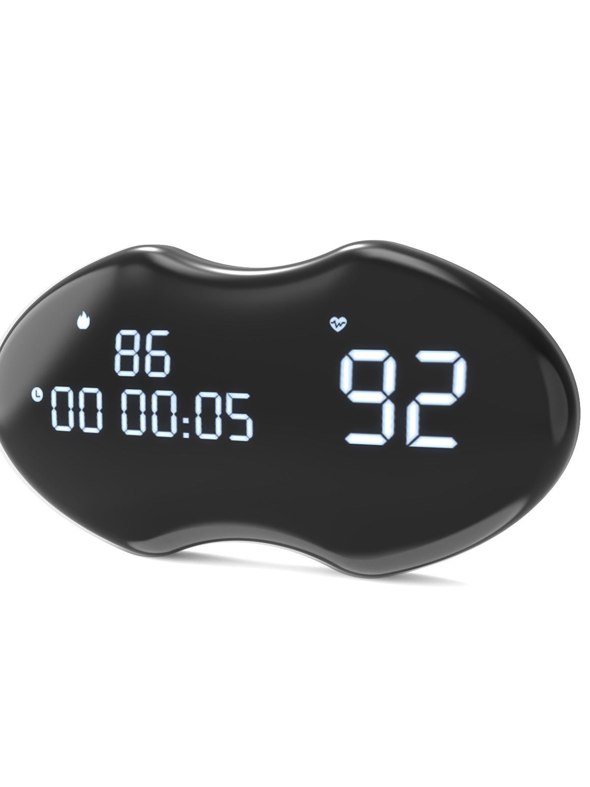 Smart Fitness Heart Rate Monitor Chest Strap with Data Display - IP67 Waterproof, Rechargeable, BLE & ANT+ black