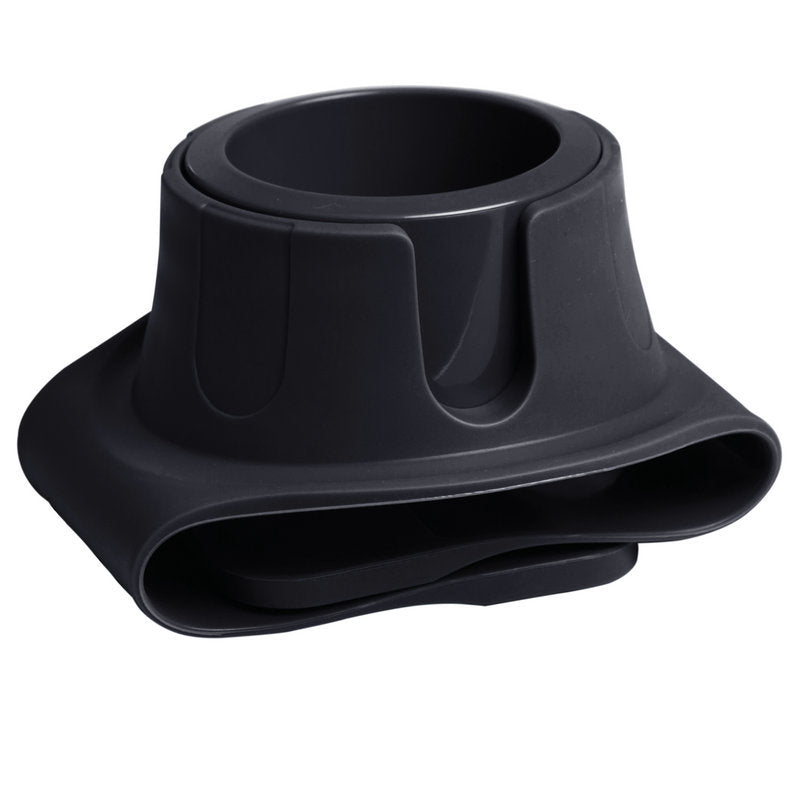 Flexible Anti-Spill Silicone Couch Arm Cup Holder - Sofa Armrest Drink Tray black