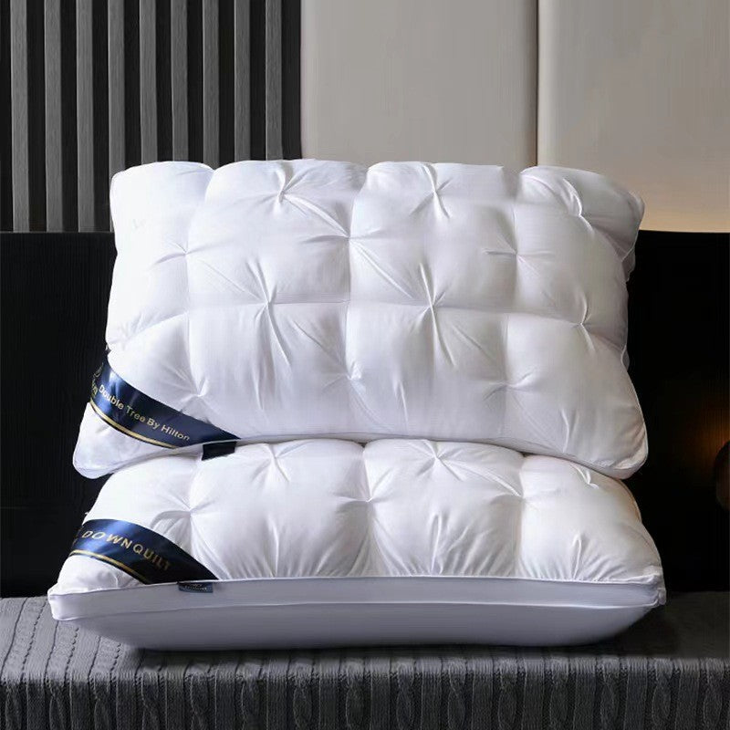 White Luxury Adjustable Bed Pillow Set 2-Pack - Hotel Quality Down Alternative for Ultimate Neck Support & Comfort