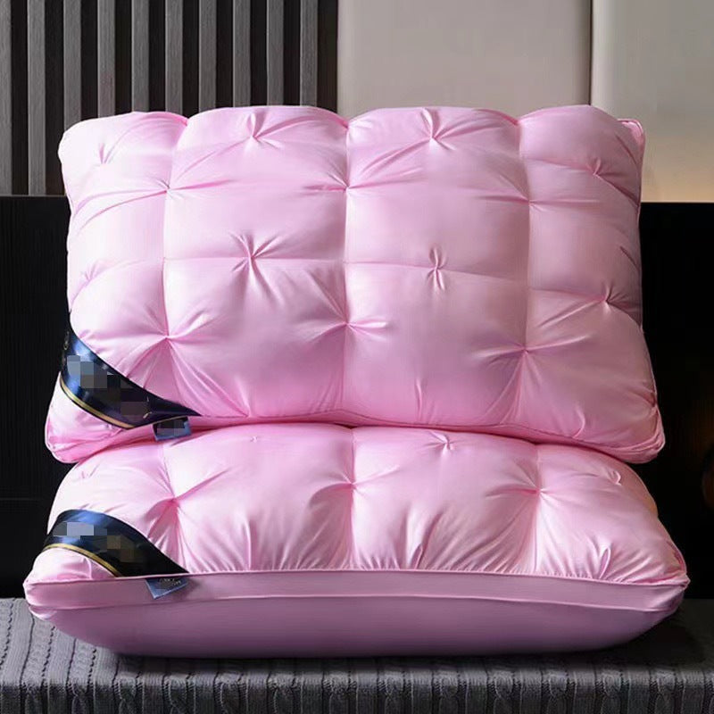 Pink Luxury Adjustable Bed Pillow Set 2-Pack - Hotel Quality Down Alternative for Ultimate Neck Support & Comfort