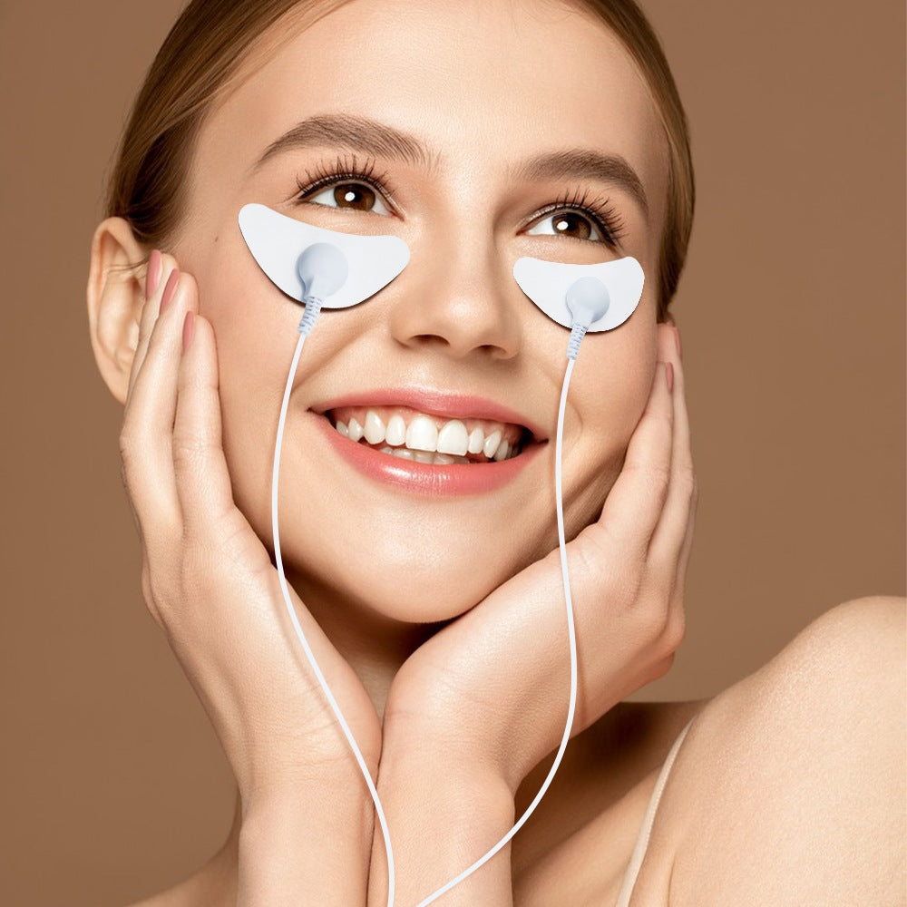 White EMS Microcurrent V-Line Face Lifting Massager - Rechargeable Facial Toning Device for Wrinkles & Skin Tightening