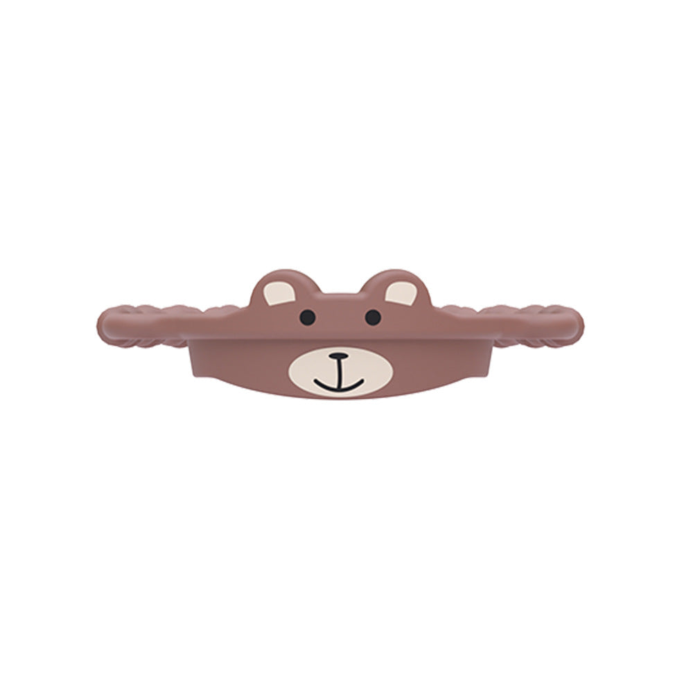 2 Pcs Brown Bear Adorable Animal Silicone Cup Carrier - Portable Reusable Handle for Water Cup cup not included