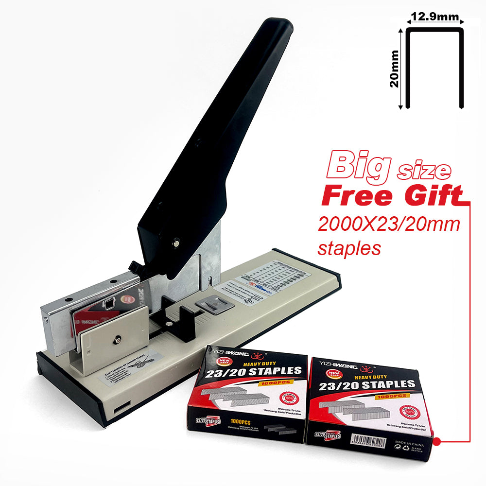 Heavy Duty Big Size Stepler With Free 2000x23/20 Steples Office Stationary