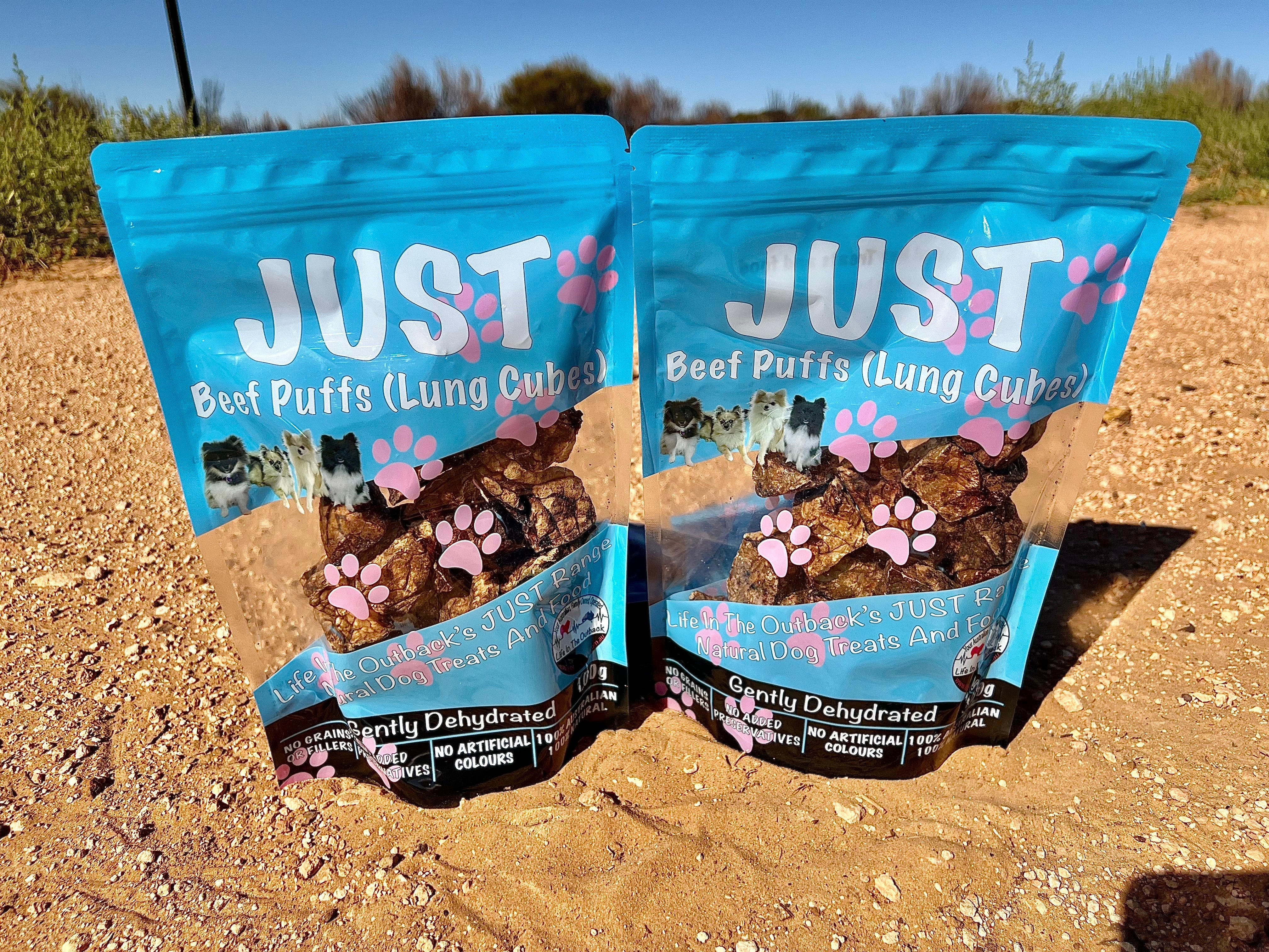 1x Just Beef Puffs lung cubes