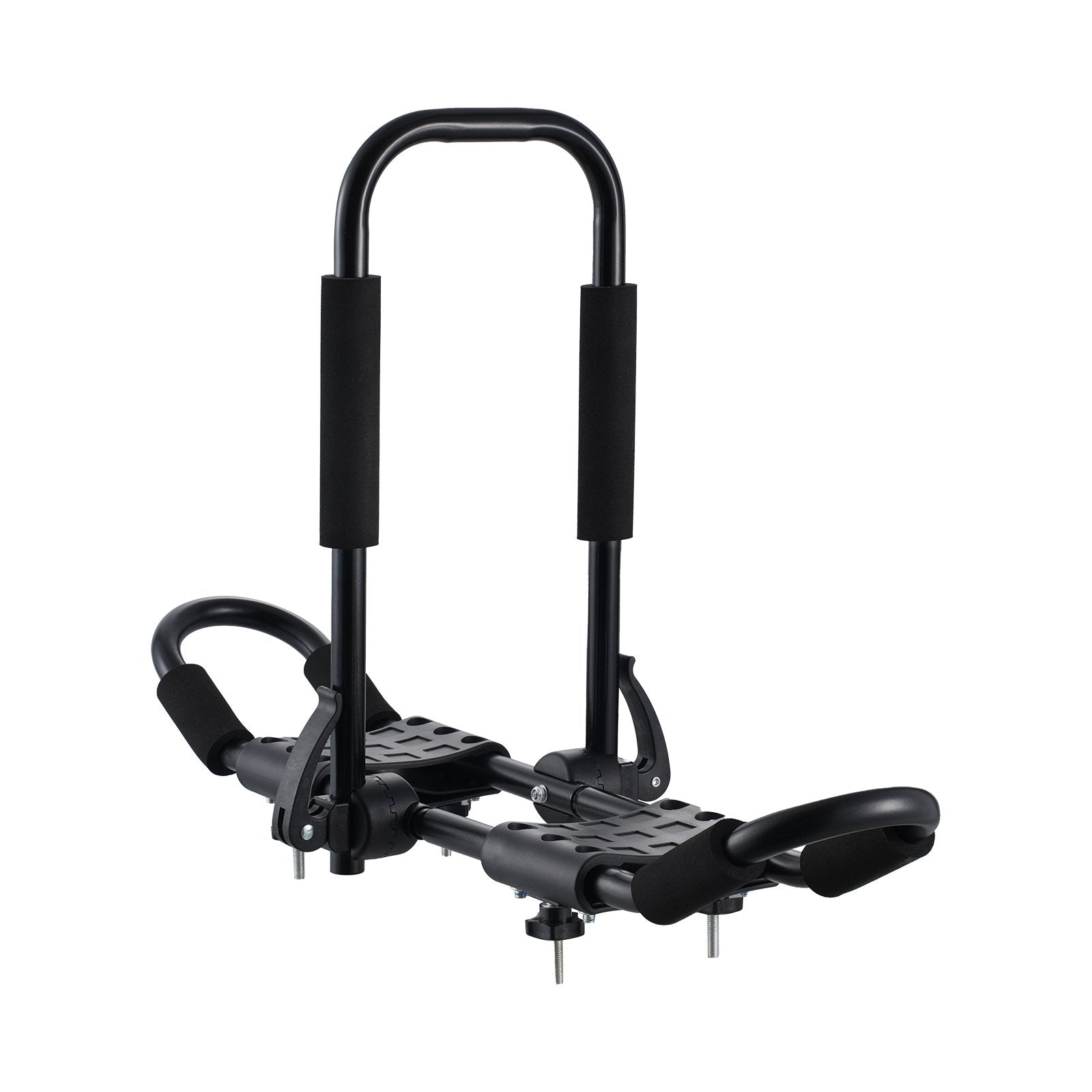 VEVOR Kayak Roof Rack 1 Pair J-Bar, Soft Roof Rack, Top Mount Tie Down, Carrier for kayak, Surf Board, Canoe, SUP, Ski Board, Mount on Car, SUV, Truck, 2 Kayaks