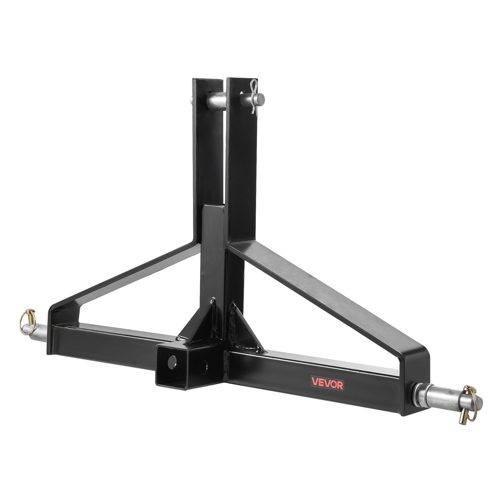 VEVOR 3 Point Trailer Hitch with 2 in Receiver, 3pt Quick Hitch Attachment for Category 1 Tractor, 3000lbs Capacity, Tow Drawbar Adapter, Compatible with Kubota, Mahindra, Ford, Yanmar, John Deere