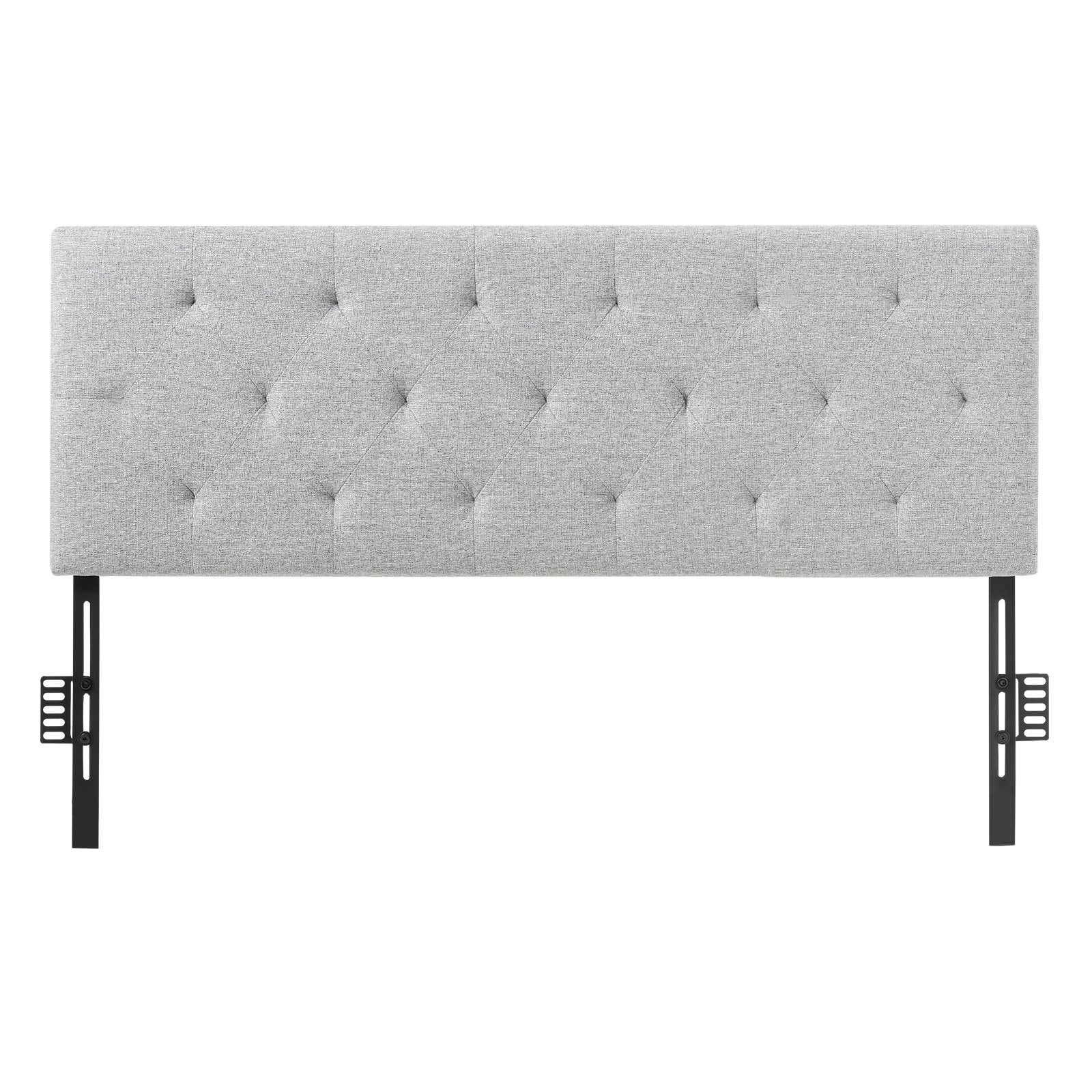 VEVOR Headboard, Full Size Headboard with Adjustable Height, Comfortable Diamond Tufted for Full Size Bed, W 56.3 x H 35.6-47.4 inches, Ideal for Bedroom, Hotel, Homestay, Dormitory, Light Grey