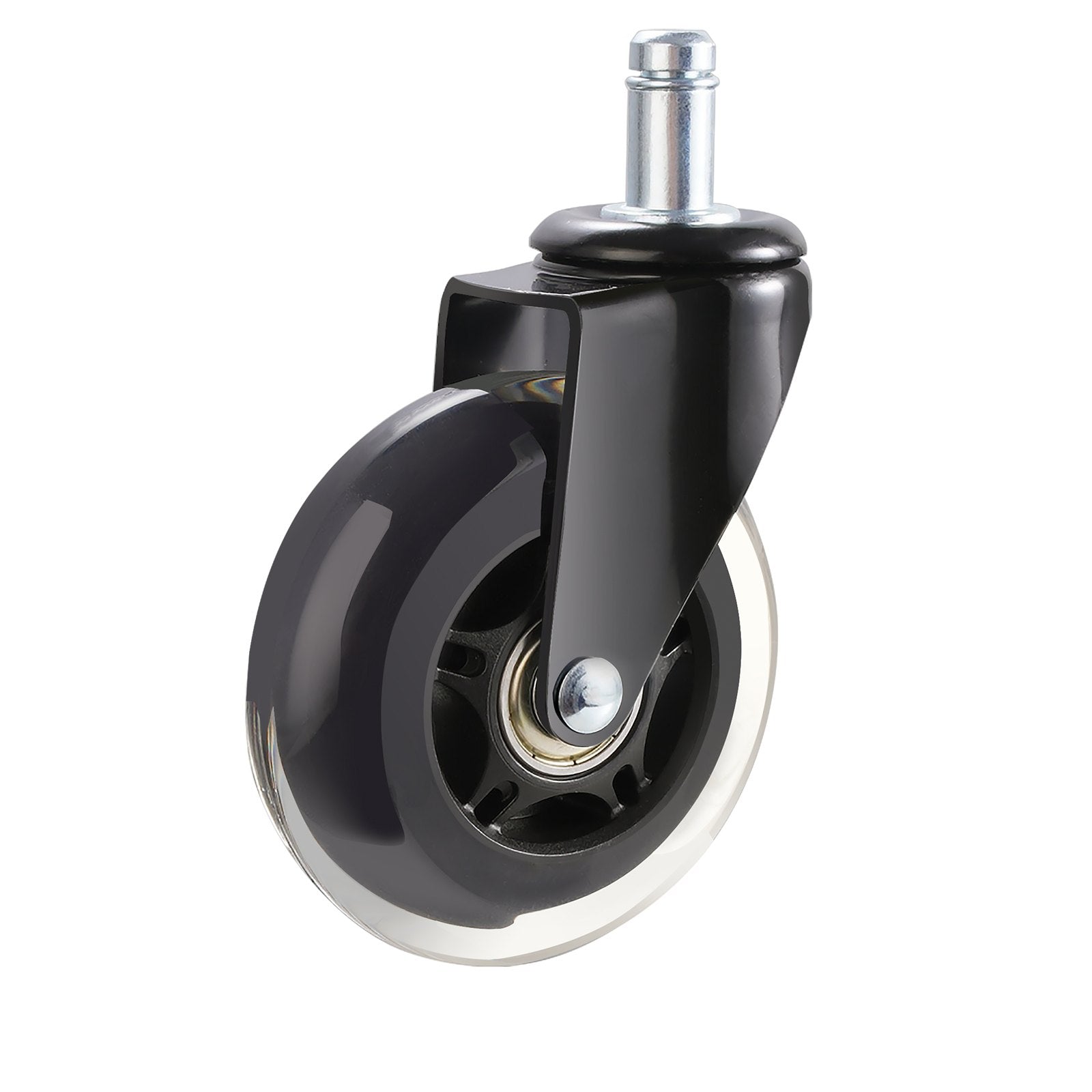 VEVOR Office Chair Wheels, Set of 5, 76.2 mm Caster Wheels Replacement for Hardwood Floors and Carpet, Heavy Duty Computer Gaming Desk Casters with 59 kg Load Capacity, Universal Fit for Most Chairs