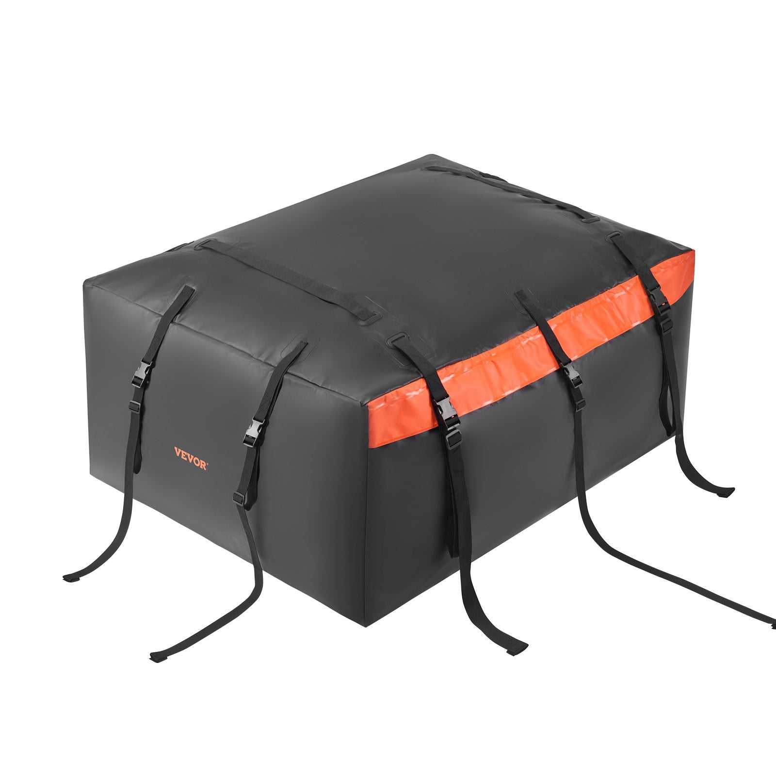 VEVOR Car Rooftop Cargo Carrier Bag, 20 Cubic Feet Roof Cargo Carrier, Heavy Duty 840D PVC 100% Waterproof Car Roof Luggage Bag for All Vehicle with/without Rack- with Lock, Anti-Slip Mat, 6 Door Hook
