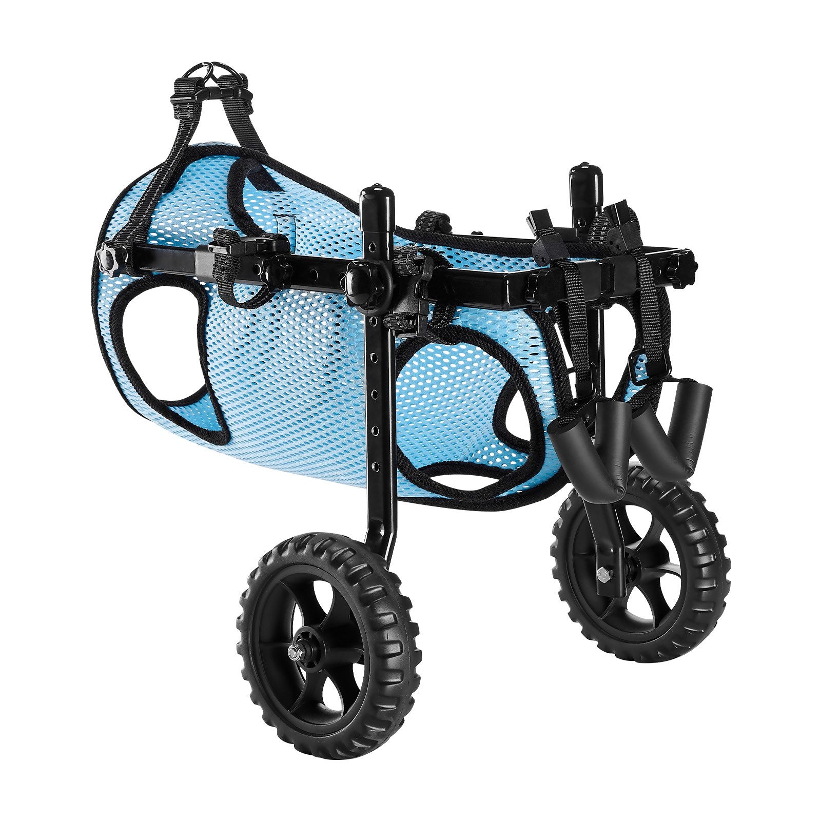 VEVOR Dog Wheelchair for Back Legs, Adjustable 2 Wheels Pet Wheelchair, Lightweight Dog Cart with Shock-Absorbing Wheels, Mobility Support Wheel Chair for Disabled Injured Dogs up to 15kg, Medium