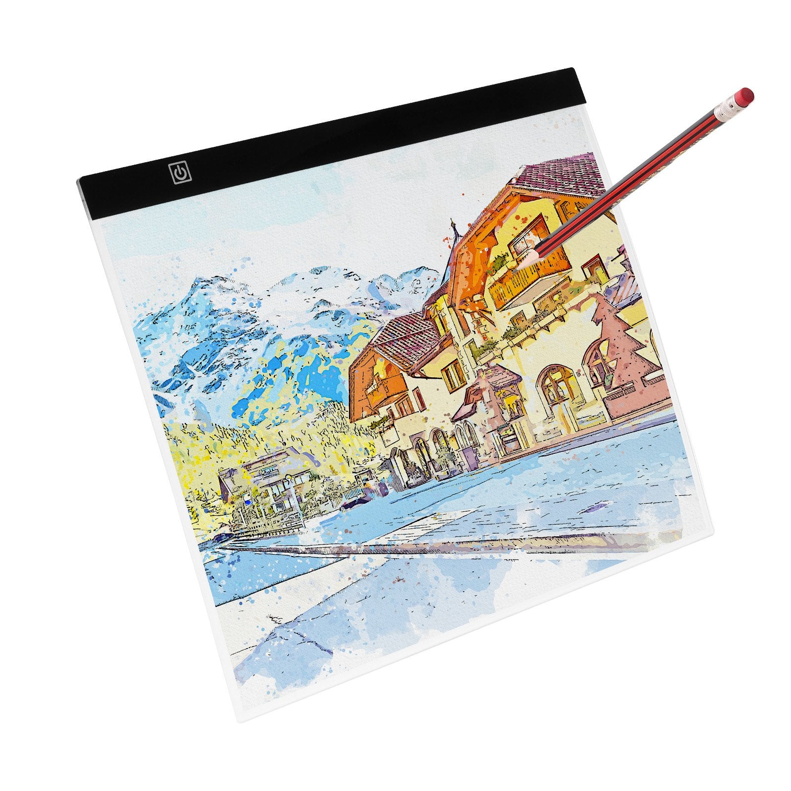 VEVOR Light Board, B4 LED Light Pad Ultra-Thin Portable Light Box, USB Powered Light Table for Art Tracing, Light Box for Diamond Painting, Animation, Sketching, Drawing, Stenciling, Artists Black