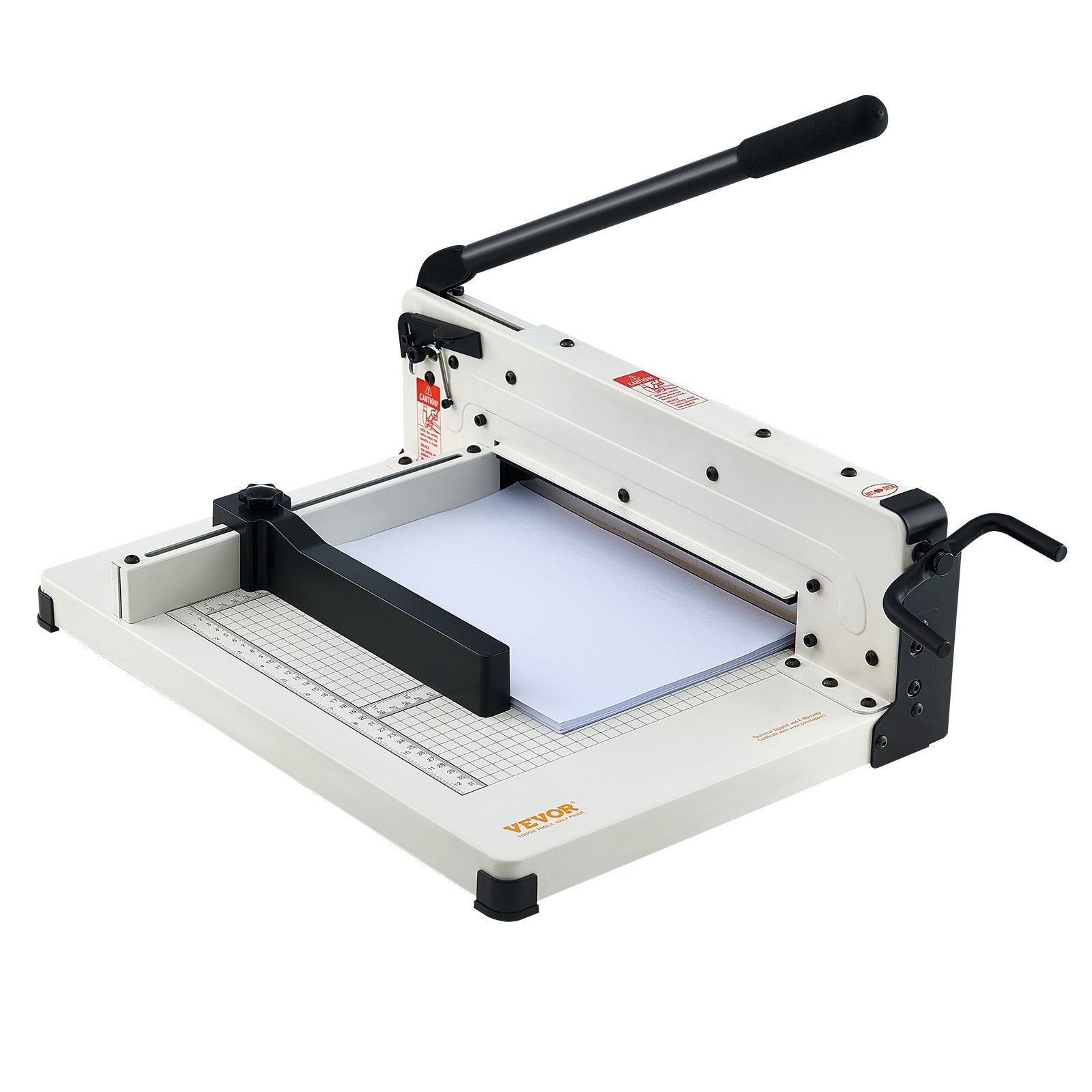 VEVOR Heavy Duty Paper Cutter, 304.8 mm Industrial Commercial Guillotine Paper Cutter for A4 Paper, 400 Sheet Capacity, Solid Steel Construction, Stack Paper Trimmer for Office Home School Shop, White