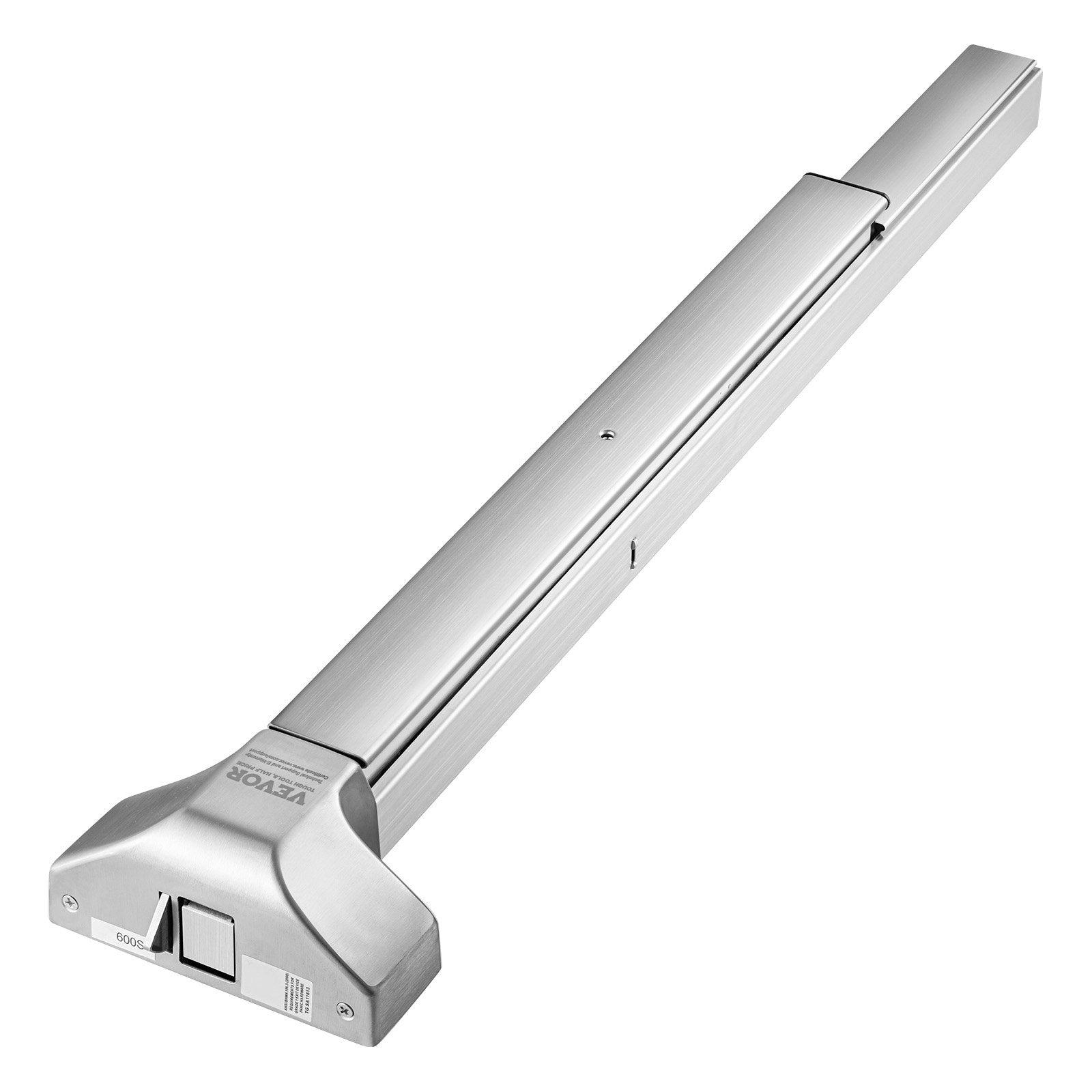 VEVOR Push Bar Door Locks, Stainless Steel Panic Bars for Exit Doors, with Exterior Lever and 3 Keys, Push Bar Panic Exit Device Door Hardware for Metal Wood Door, for Left and Right Handed Doors