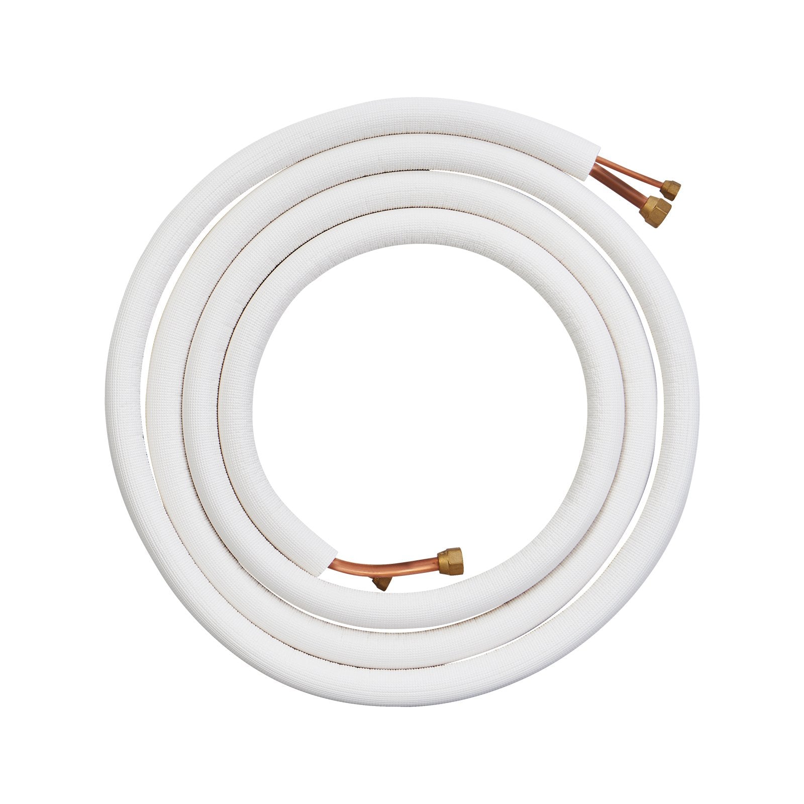 VEVOR 4876.8mm Mini Split Line Set, 6.4 & 12.7mm O.D Copper Pipes Tubing and Triple-Layer Insulation, for Air Conditioning or Heating Pump Equipment & HVAC with Rich Accessories 18ft Connection Cable