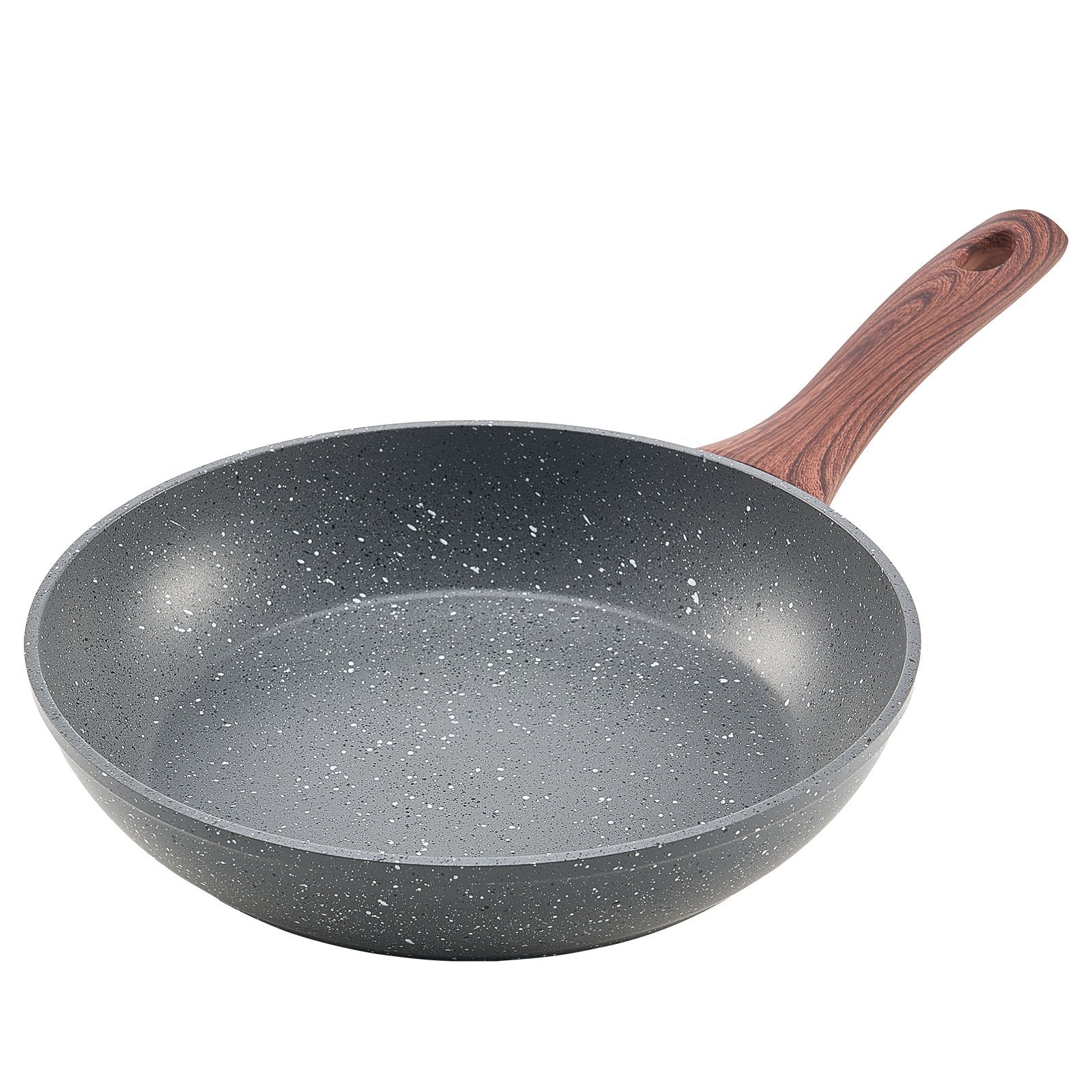 VEVOR Frying Pan Skillet, Aluminum Egg Fry Pans, 3 Piece Set 250, 280, 325 mm , Nonsitck Heavy-Duty Skillets with Heat-Resistant Handle, Chef's Kitchen Cookware, for Gas, Electric, Induction, Grey
