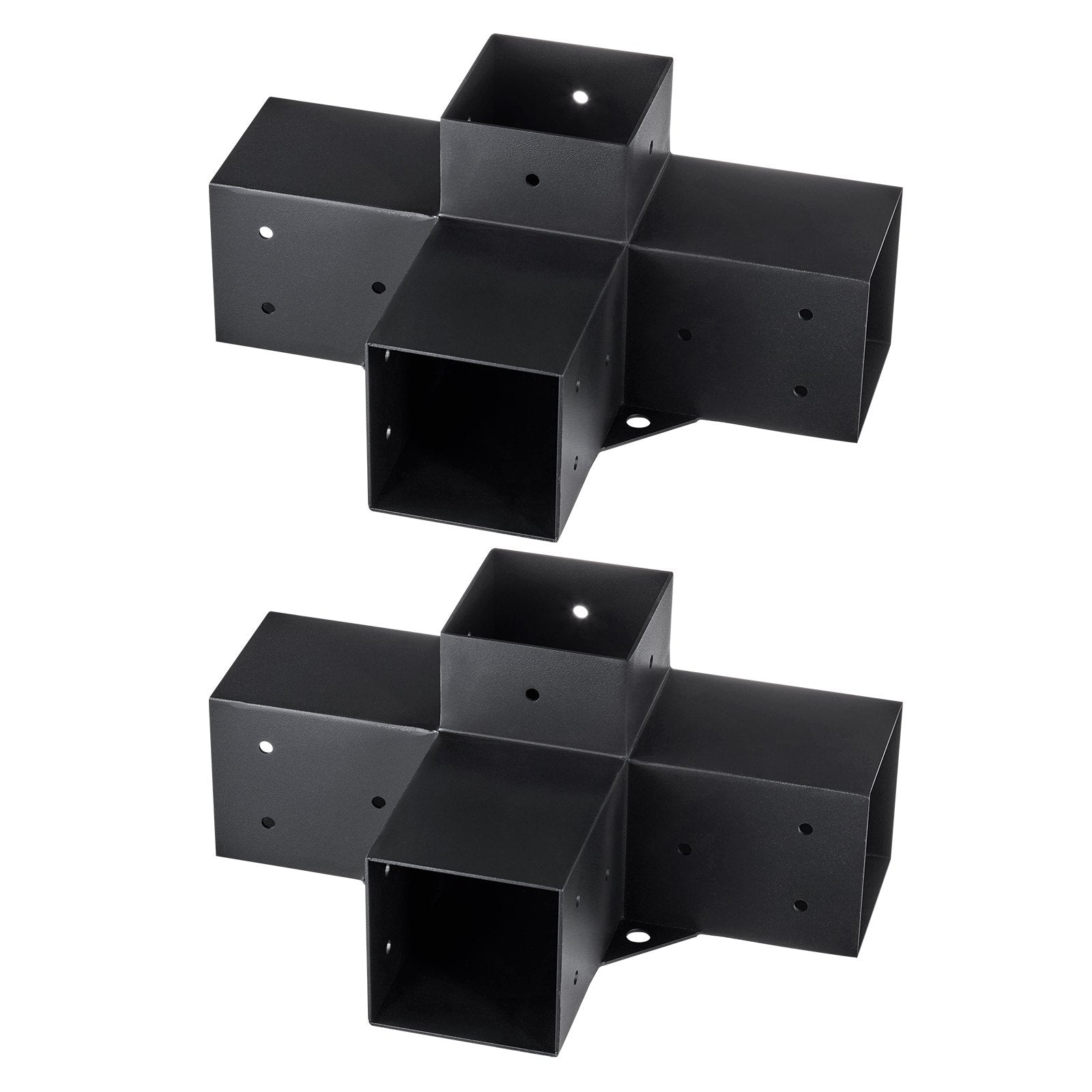 VEVOR Pergola Bracket Kit 4''x4'' Inner Size 3.6x3.6 , 2pcs 4-Way Heavy Duty Corner Bracket Woodworks DIY Post Base Kit, Easy Installation Wooden Beams for Gazebos, Patio Pergolas, Log Cabin Outdoor