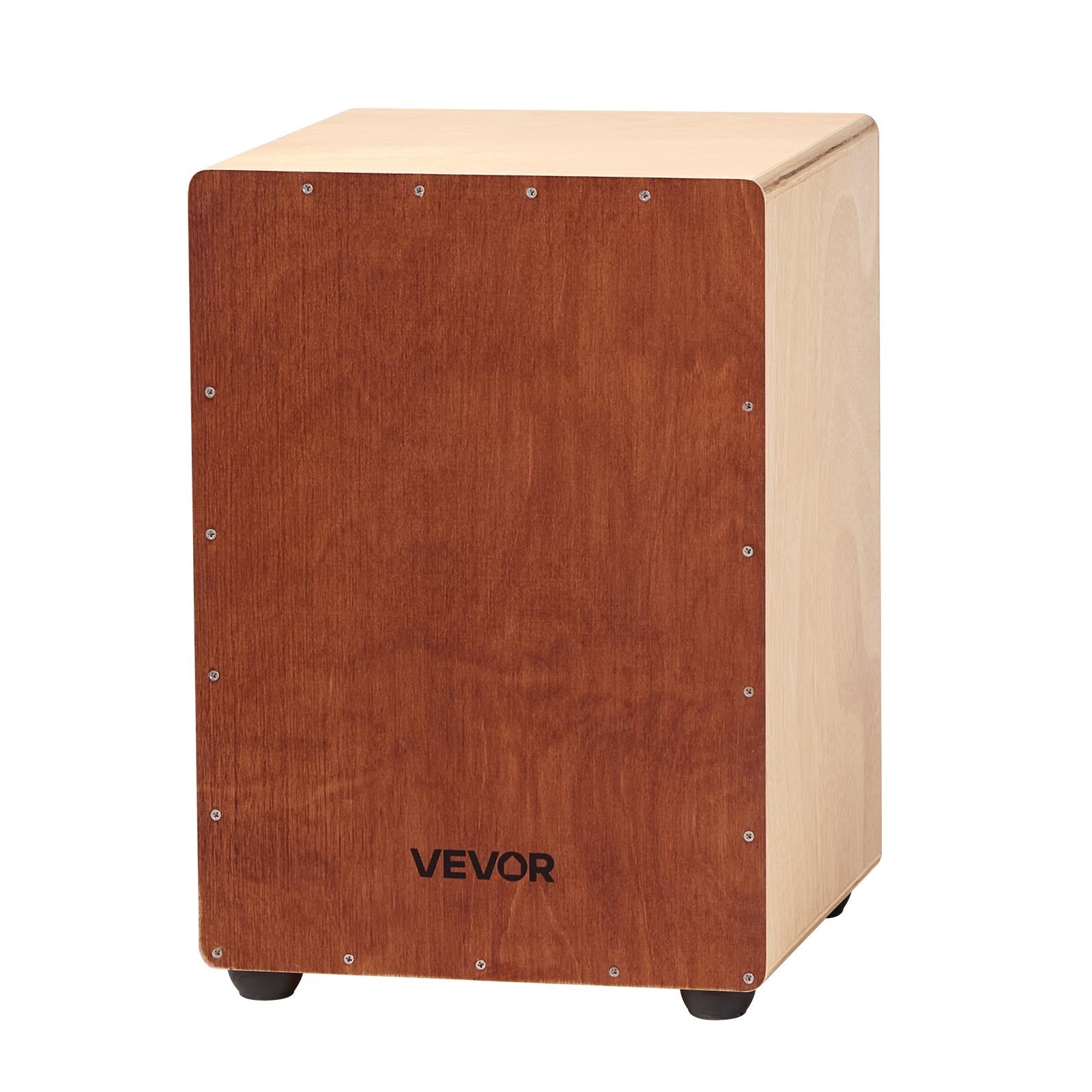 VEVOR Cajon Box Drum, with Internal Snare Wires, Lightweight Wooden Percussion Box, Portable Birch Wood Drum Musical Instrument with Silicone Feet, for Beginners and Professionals, 305 x 305 x 430 mm