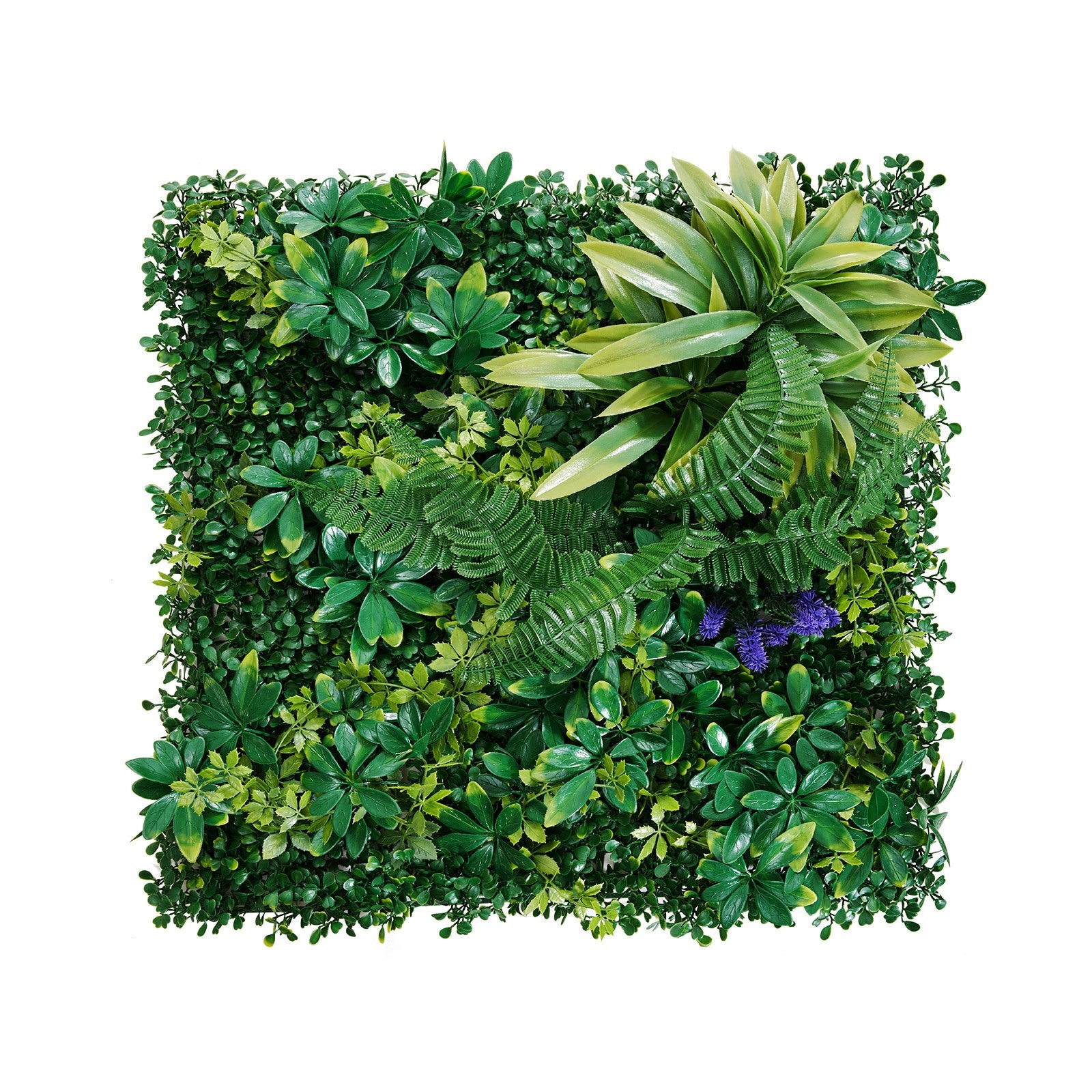 VEVOR Artificial Grass Wall Panels, 8 PCS 20 x 20 inch, 3D Combination Greenery Boxwood Panel for Indoor Outdoor Green Decor & Ivy Fence Covering, Privacy Backdrop Wall Hedge Screen for Garden