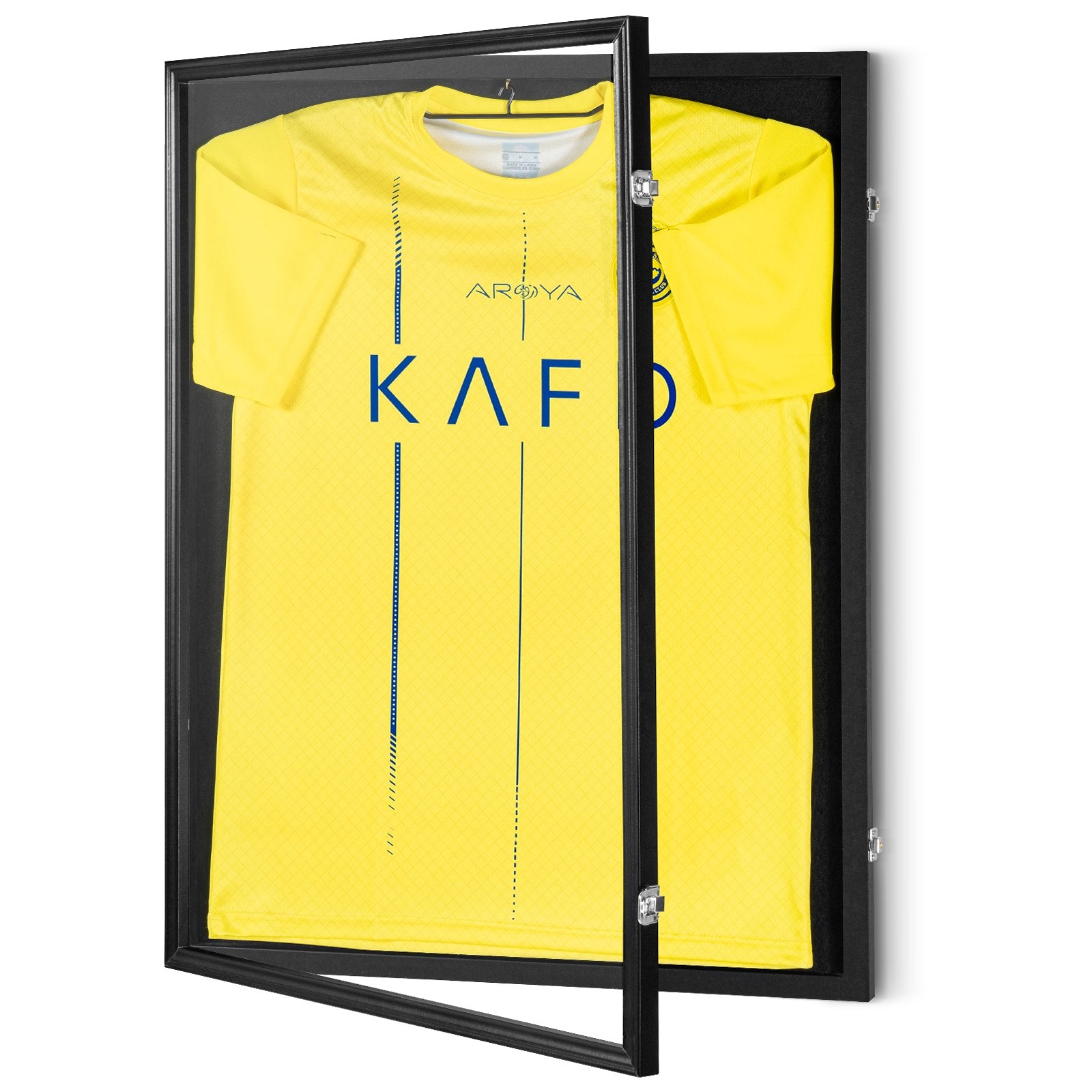 VEVOR 2PCs Jersey Display Frame Case, 590 x 790 x 40 mm, Large Lockable Sport Jersey Shadow Box with 98% UV Protection PC Glass and Hangers, for Baseball Basketball Football Hockey Shirt and Uniform