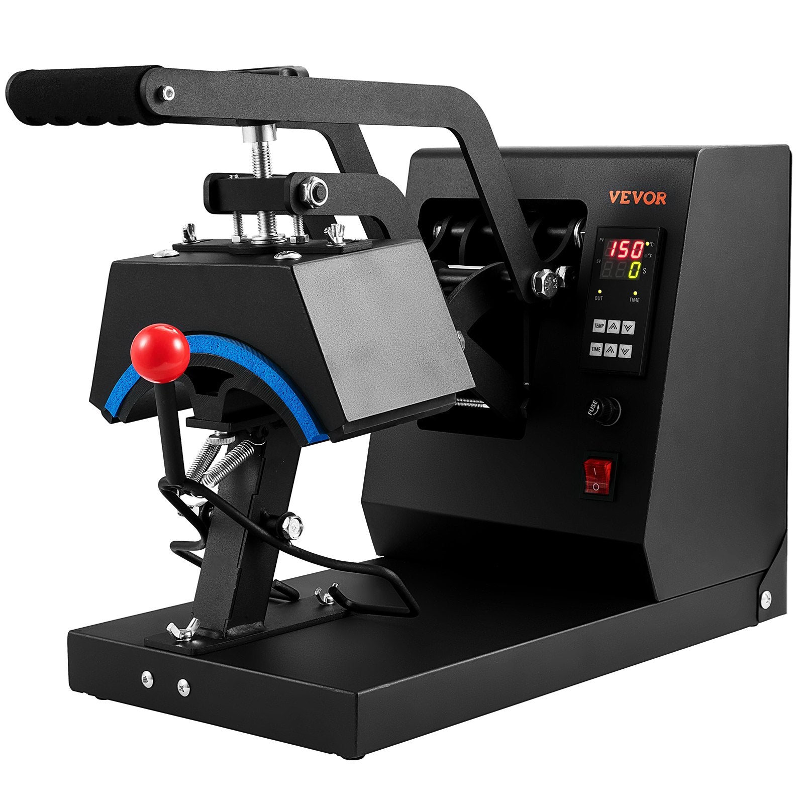 VEVOR Hat Heat Press Cap Heat Press Machine 4 Heating Pads Sublimation Transfer