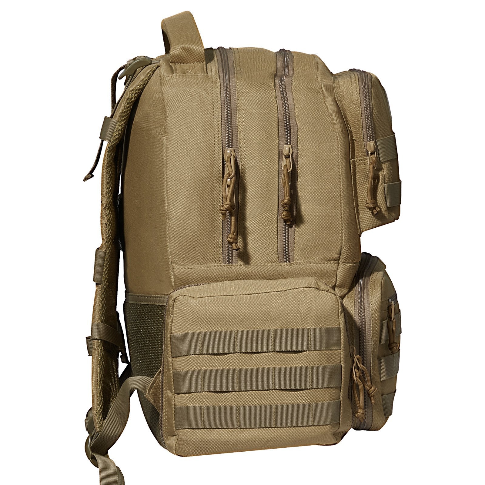 VEVOR Tactical Range Backpack for 6 Pistols, Gun Backpack with 6 Independent Pistol Bags & 10 Magazines, Pistol Backpack for Outdoor Hunting Shooting, Range Bag for Handguns Lockable Zipper, Brown