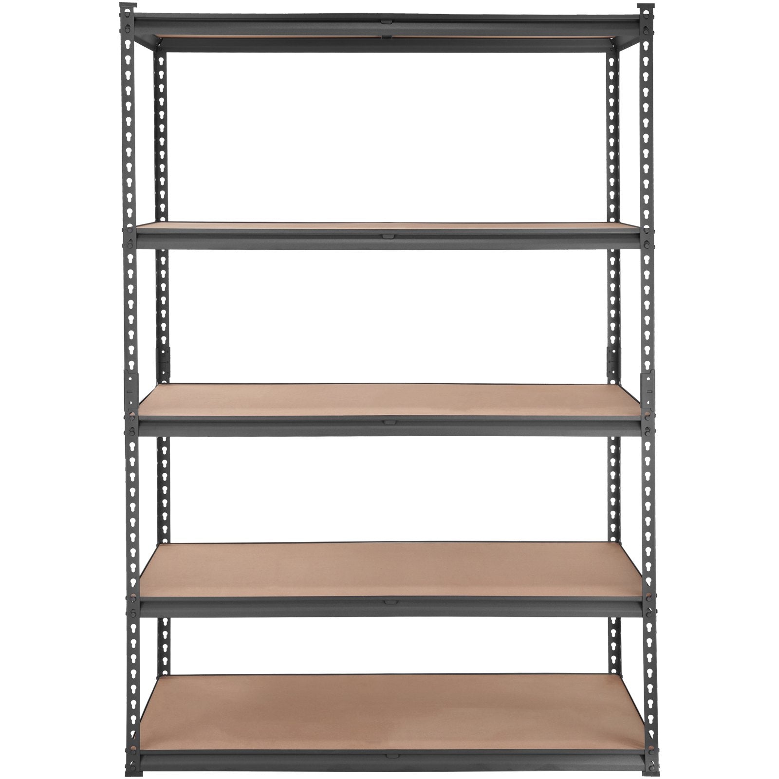 VEVOR Storage Shelving Unit, 5-Tier Adjustable, 907 kg Capacity, Heavy Duty Garage Shelves Metal Organizer Utility Rack, Black, 45D x 122W x 183H cm for Kitchen Pantry Basement Bathroom Laundry Closet